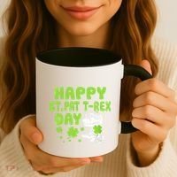 Happy St Pat Rex Day Funny Gift St Patricks Dinosaur Cool Gift Coffee Mug thumb 3