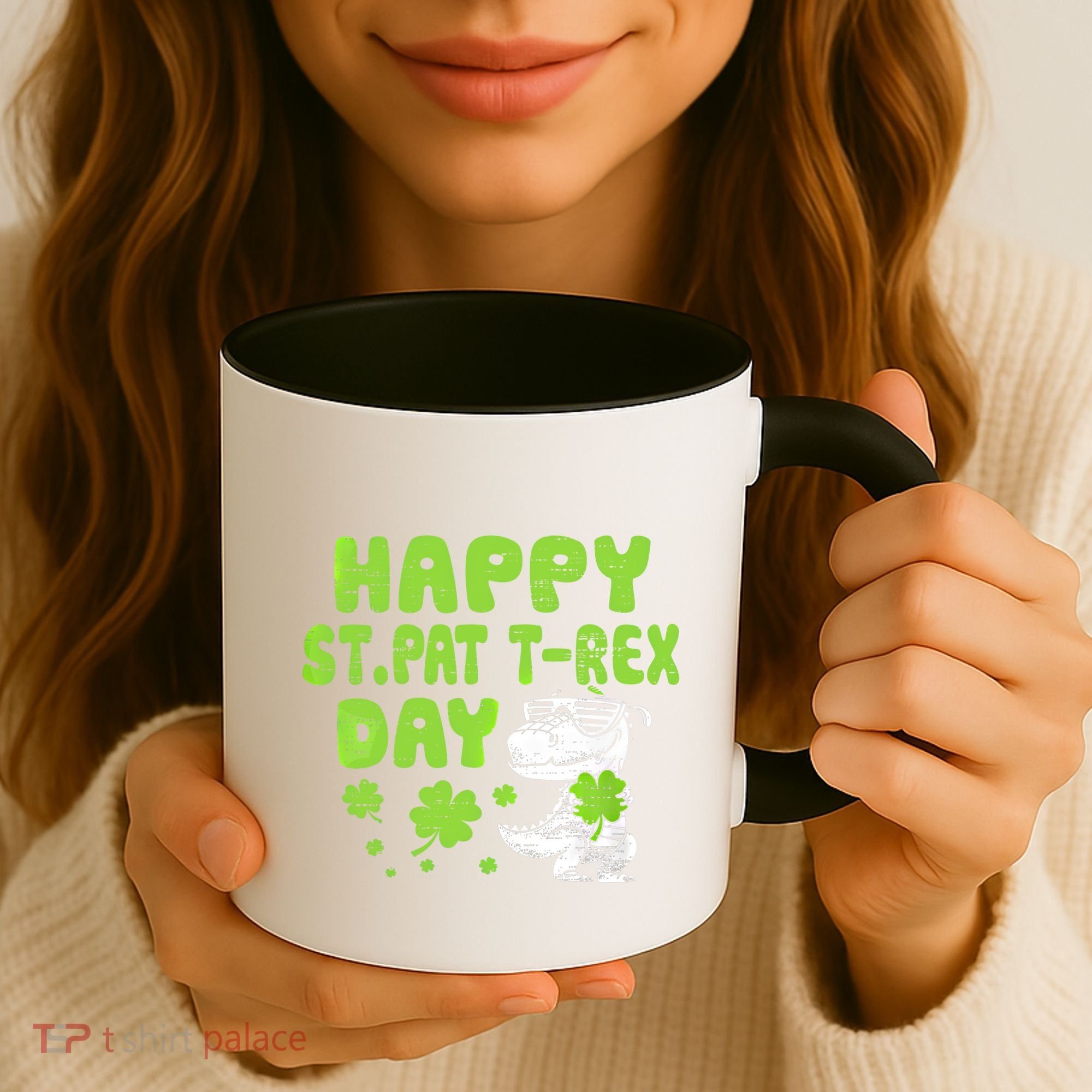 Happy St Pat Rex Day Funny Gift St Patricks Dinosaur Cool Gift Coffee Mug