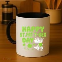 Happy St Pat Rex Day Funny Gift St Patricks Dinosaur Cool Gift Coffee Mug thumb 4
