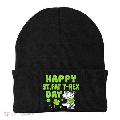Happy St Pat Rex Day Funny Gift St Patricks Dinosaur Cool Gift Beanie