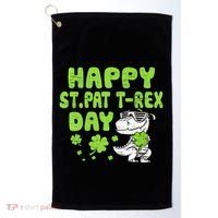 Happy St Pat Rex Day Funny Gift St Patricks Dinosaur Cool Gift Golf Towel thumb 0