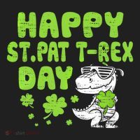 Happy St Pat Rex Day Funny Gift St Patricks Dinosaur Cool Gift Golf Towel thumb 3