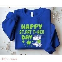 Happy St Pat Rex Day Funny Gift St Patricks Dinosaur Cool Gift Sweatshirt thumb 2