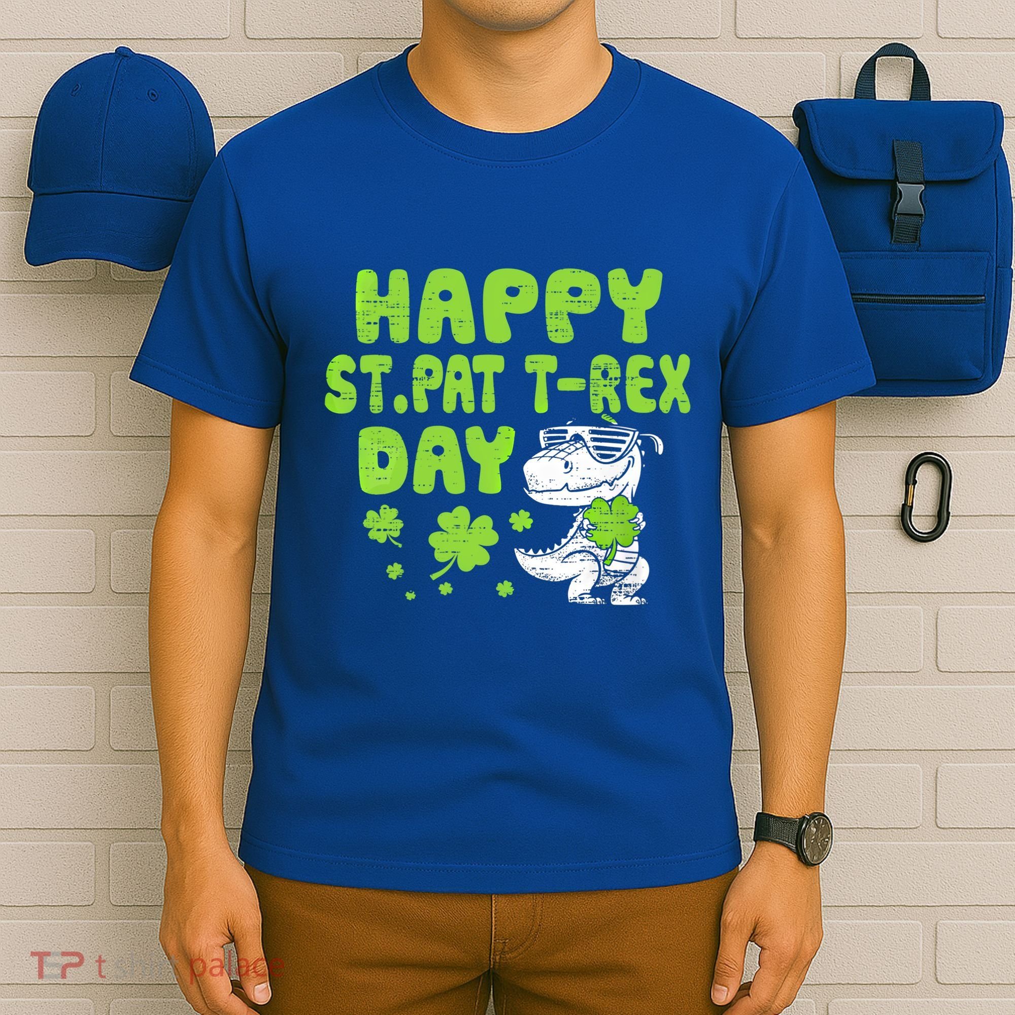 Happy St Pat Rex Day Funny Gift St Patricks Dinosaur Cool Gift T-Shirt