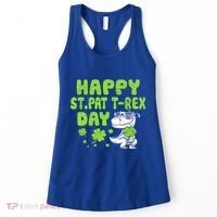 Happy St Pat Rex Day Funny Gift St Patricks Dinosaur Cool Gift Women's Tank Top thumb 0