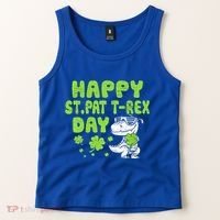 Happy St Pat Rex Day Funny Gift St Patricks Dinosaur Cool Gift Tank Top thumb 2