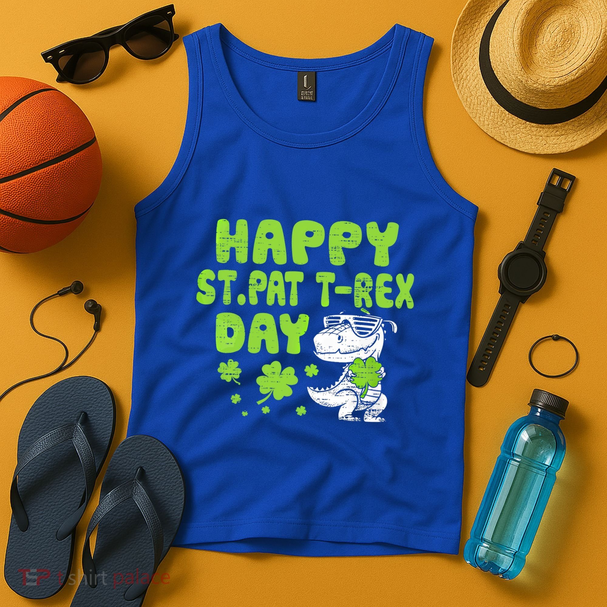 Happy St Pat Rex Day Funny Gift St Patricks Dinosaur Cool Gift Tank Top