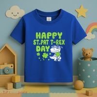 Happy St Pat Rex Day Funny Gift St Patricks Dinosaur Cool Gift Toddler T-Shirt thumb 3