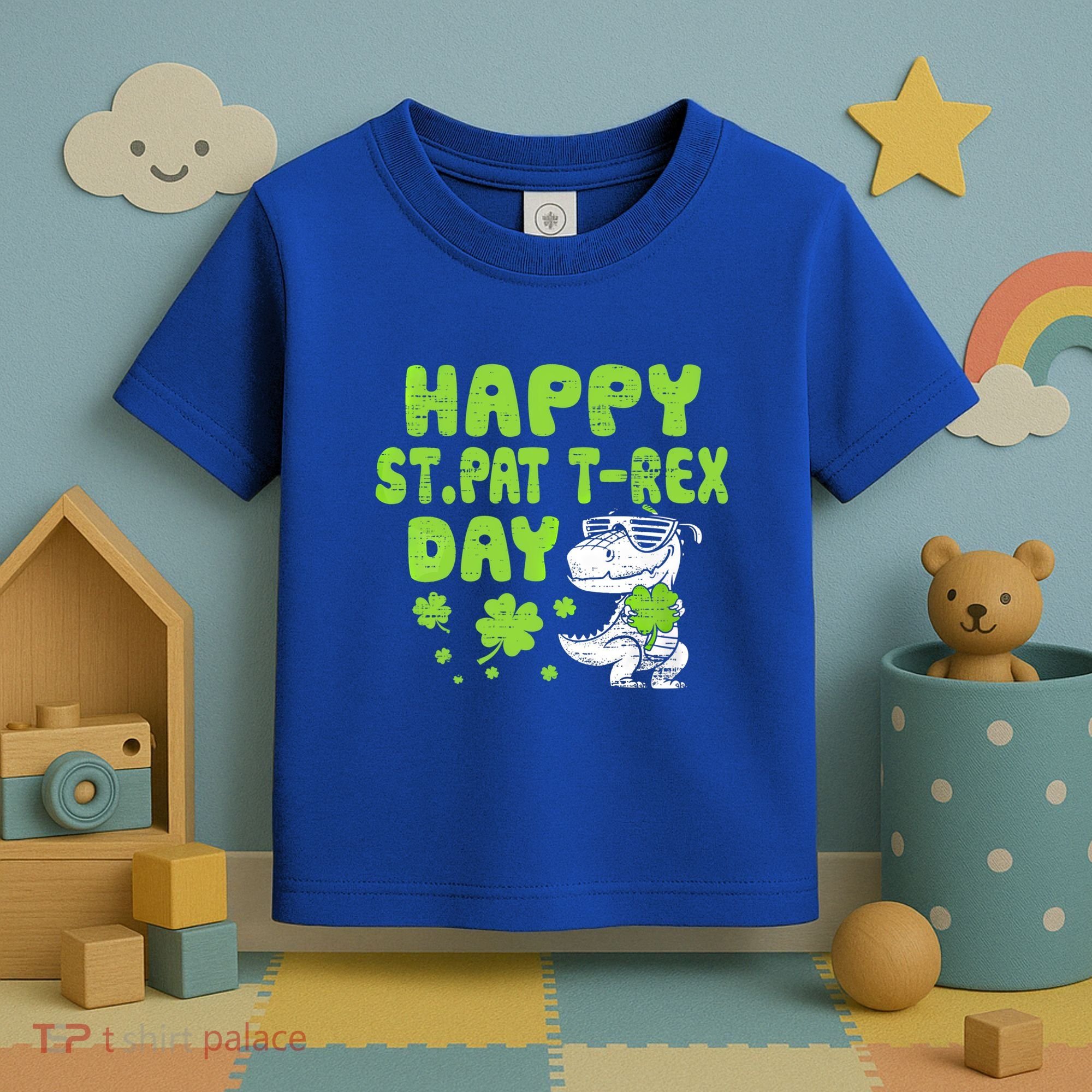 Happy St Pat Rex Day Funny Gift St Patricks Dinosaur Cool Gift Toddler T-Shirt