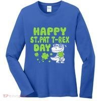 Happy St Pat Rex Day Funny Gift St Patricks Dinosaur Cool Gift Women's Long Sleeve Shirt thumb 0