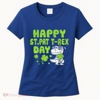 Happy St Pat Rex Day Funny Gift St Patricks Dinosaur Cool Gift Women's T-Shirt thumb 0