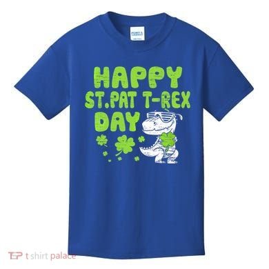 Happy St Pat Rex Day Funny Gift St Patricks Dinosaur Cool Gift Kids T-Shirt