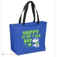 Happy St Pat Rex Day Funny Gift St Patricks Dinosaur Cool Gift Tote Bag thumb 2