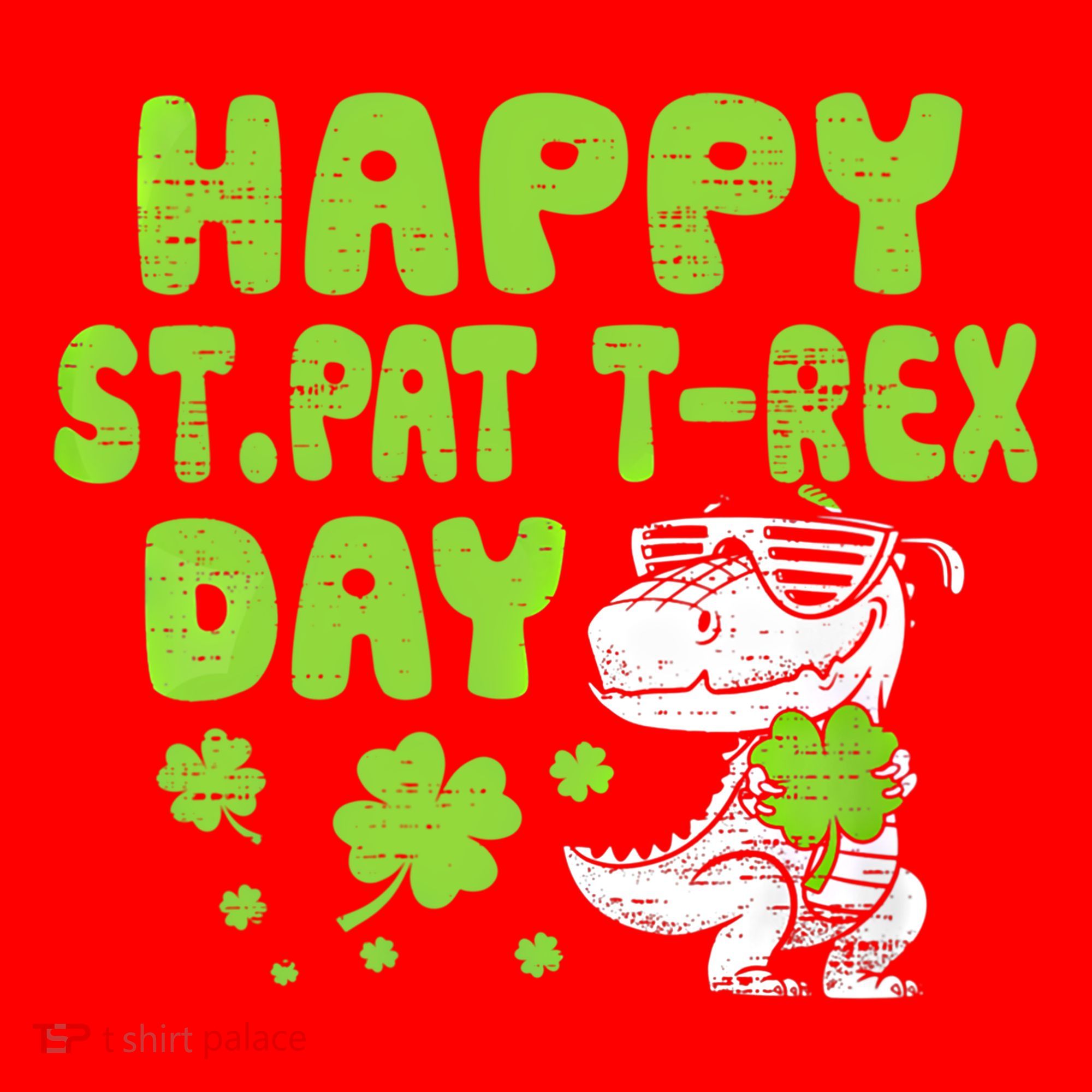 Happy St Pat Rex Day Funny Gift St Patricks Dinosaur Cool Gift Santa Hat