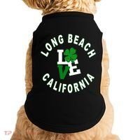 Happy St Patricks Day Long Beach California Gift Doggie Tank thumb 0