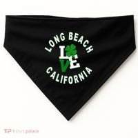 Happy St Patricks Day Long Beach California Gift USA-Made Doggie Bandana thumb 0