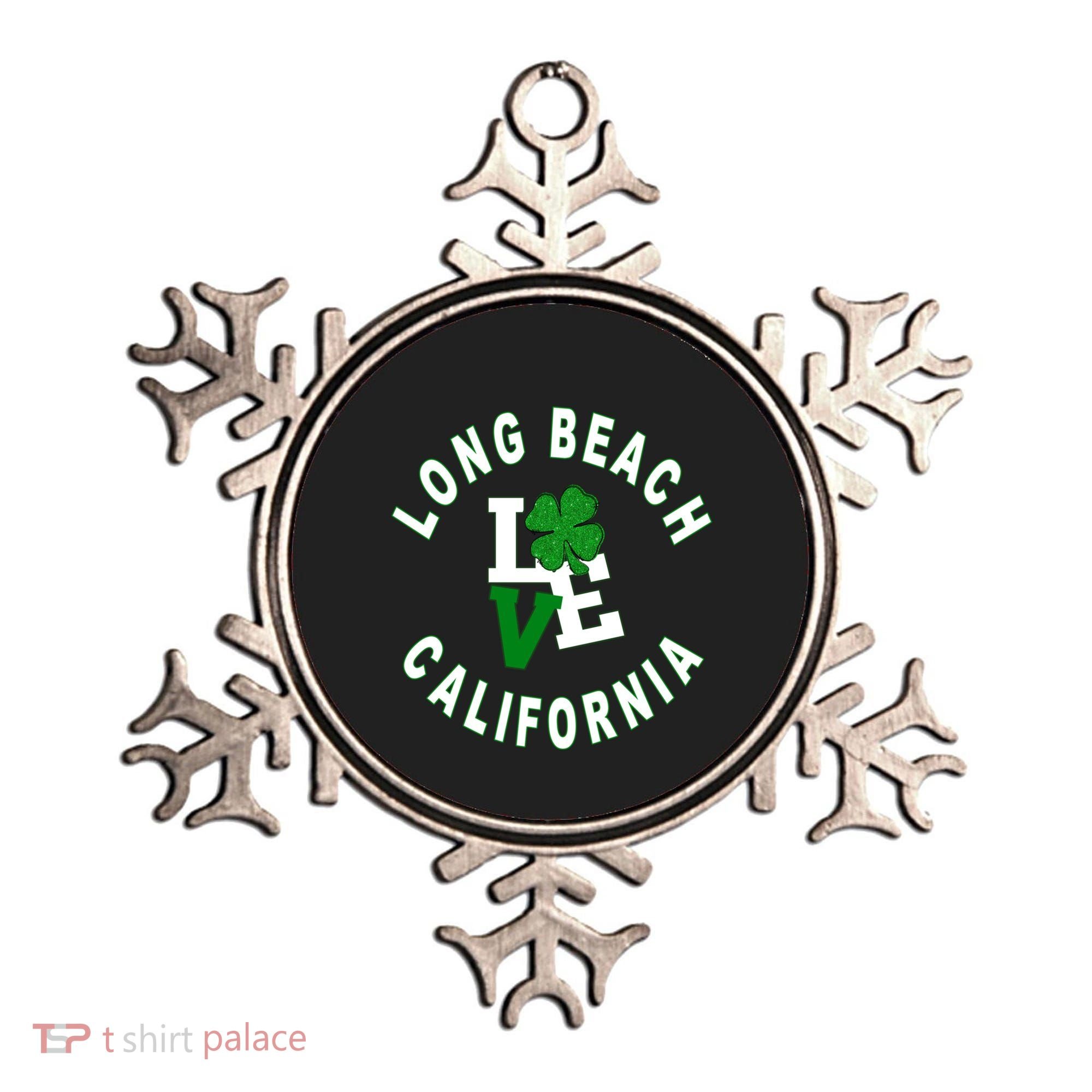 Happy St Patricks Day Long Beach California Gift Ornament