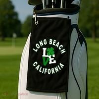 Happy St Patricks Day Long Beach California Gift Golf Towel thumb 2