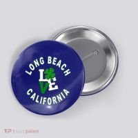 Happy St Patricks Day Long Beach California Gift Button thumb 0