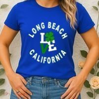 Happy St Patricks Day Long Beach California Gift Women's T-Shirt thumb 2