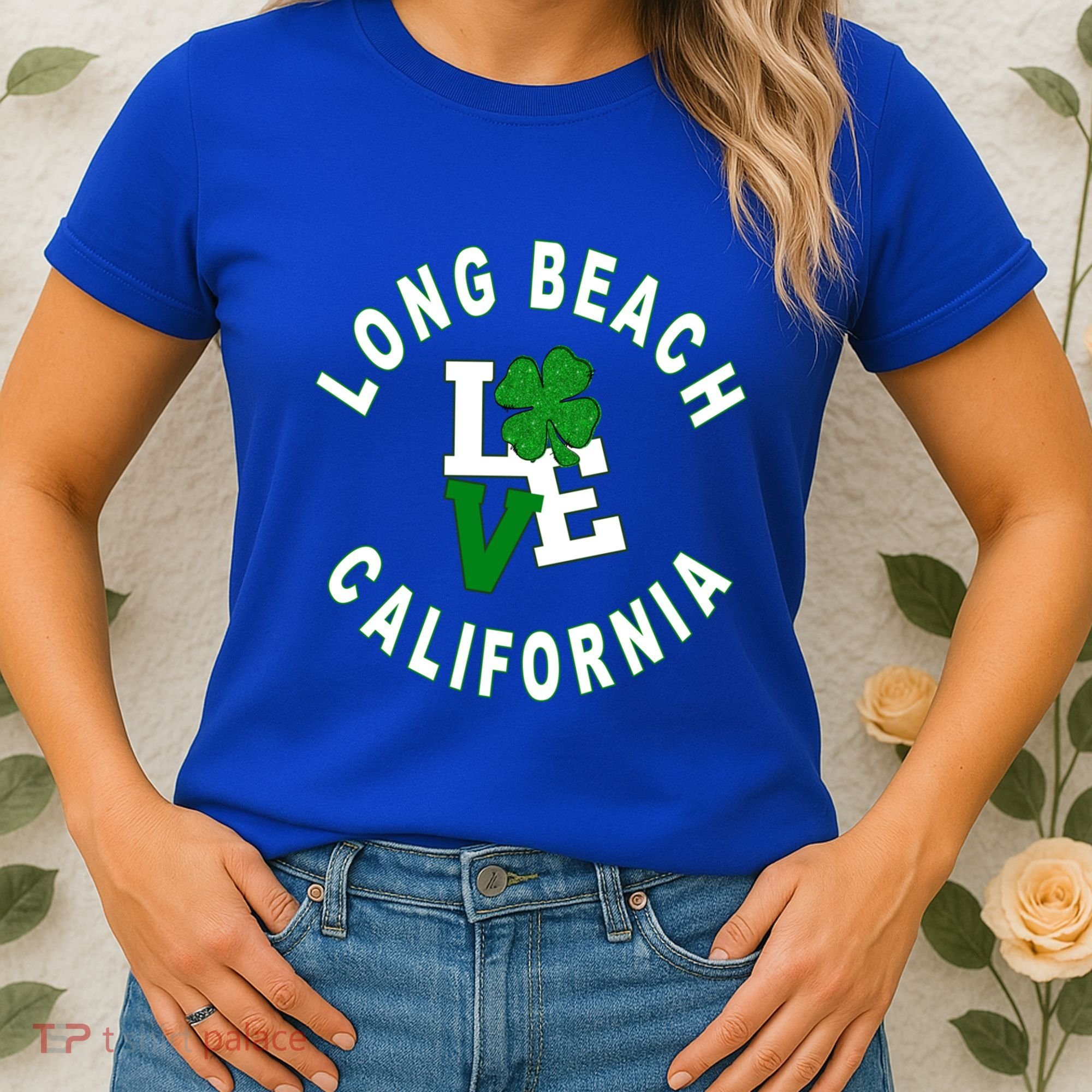 Happy St Patricks Day Long Beach California Gift Women's T-Shirt