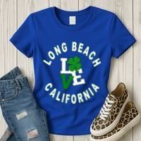 Happy St Patricks Day Long Beach California Gift Women's T-Shirt thumb 3