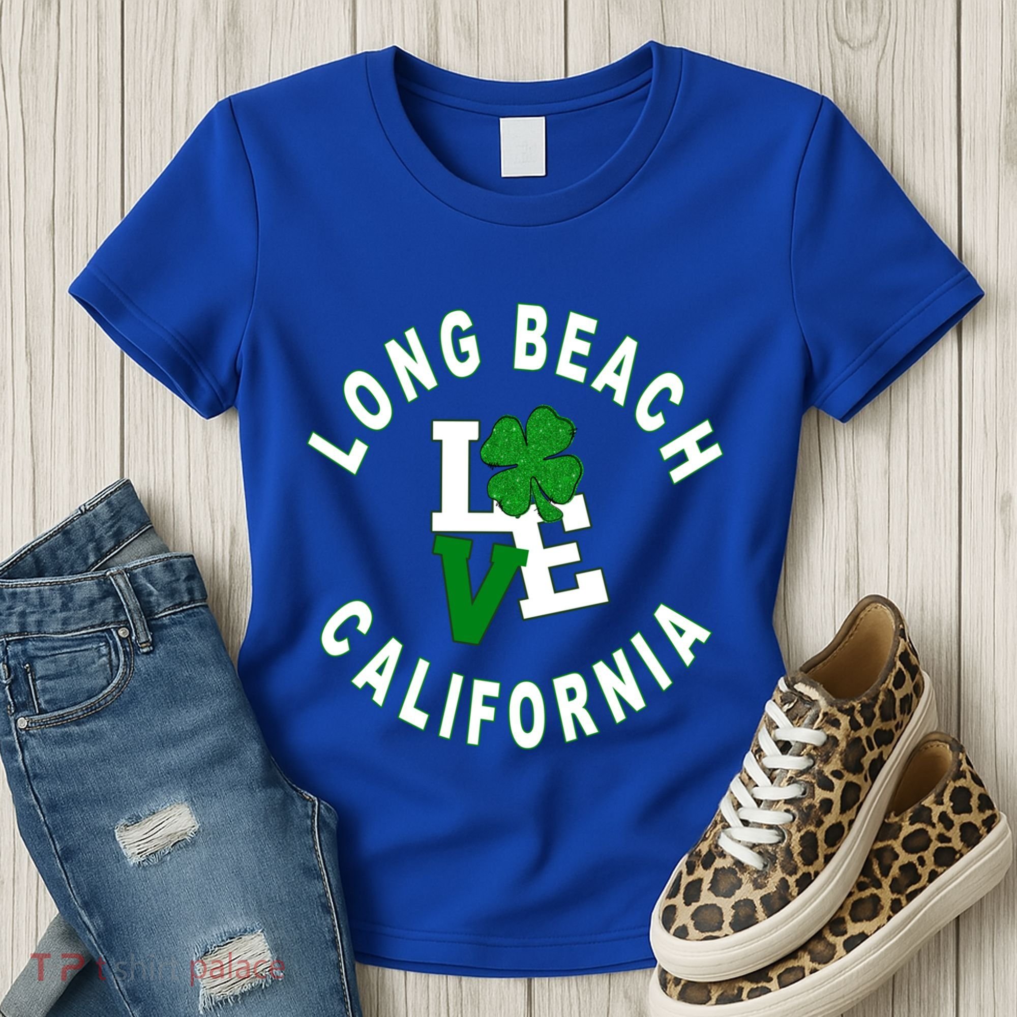 Happy St Patricks Day Long Beach California Gift Women's T-Shirt