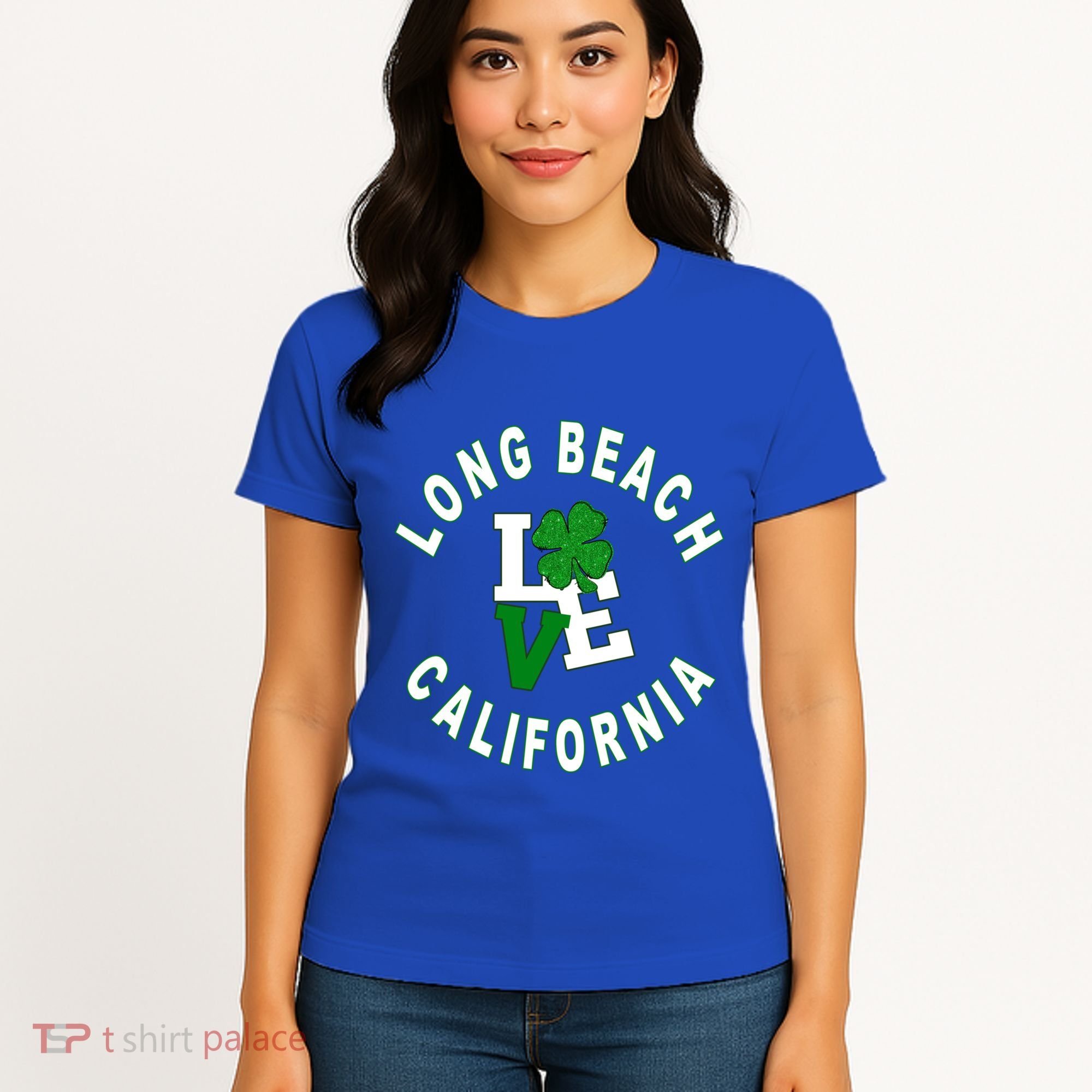 Happy St Patricks Day Long Beach California Gift Women's T-Shirt