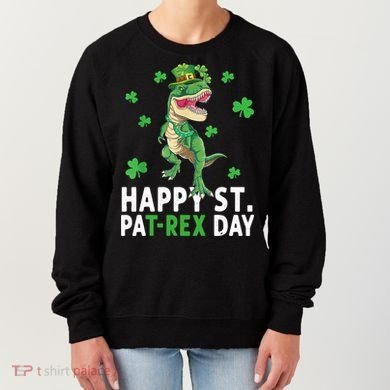 Happy St Patrick's Day T Rex Women's Sweatshirt