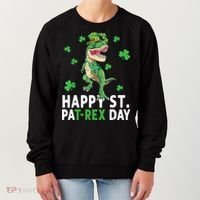 Happy St Patrick's Day T Rex Women's Sweatshirt thumb 0