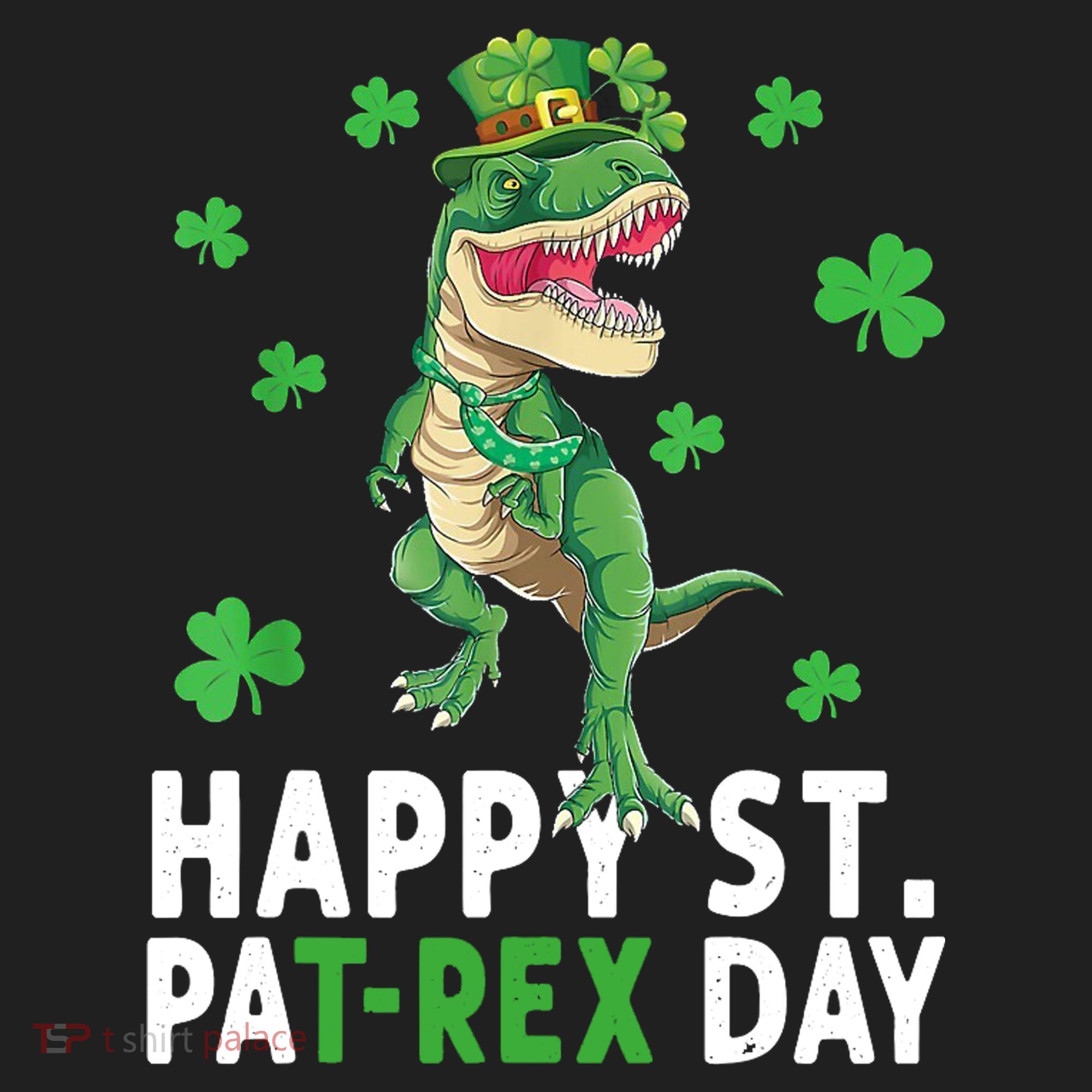 Happy St Patrick's Day T Rex Women's Sweatshirt