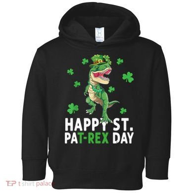Happy St Patrick's Day T Rex Toddler Hoodie
