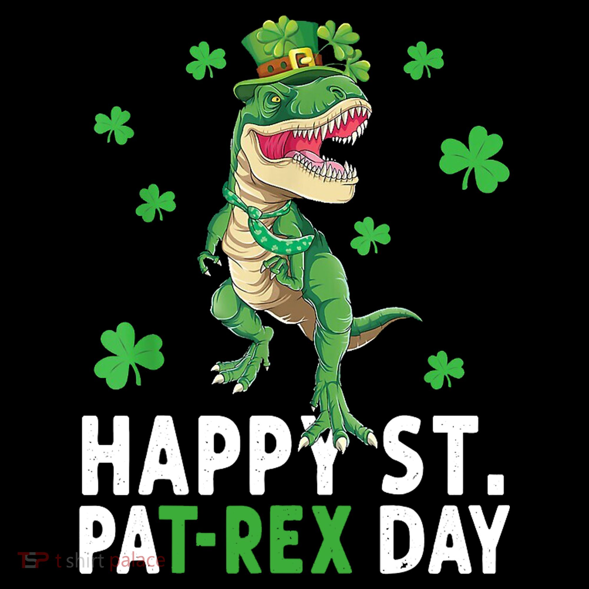 Happy St Patrick's Day T Rex Tote Bag