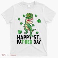 Happy St Patrick's Day T Rex T-Shirt thumb 0