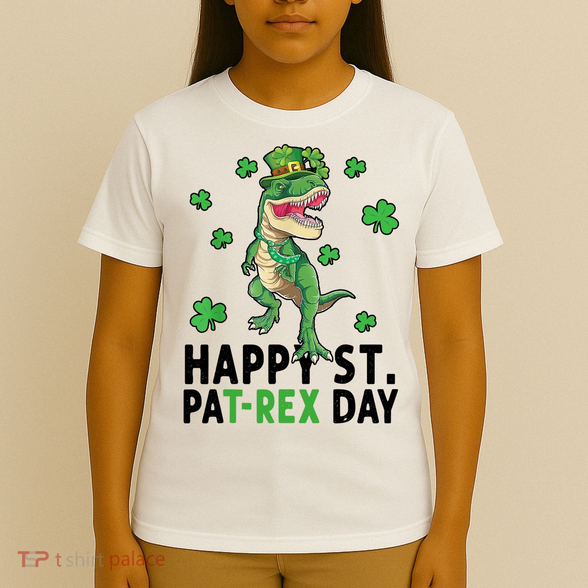 Happy St Patrick's Day T Rex T-Shirt