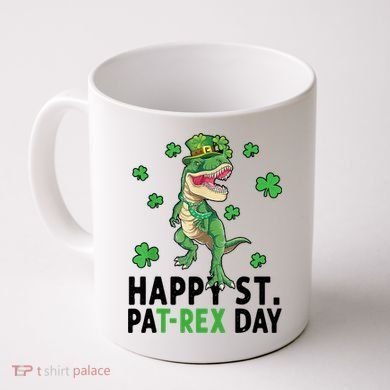 Happy St Patrick's Day T Rex Coffee Mug