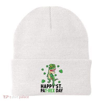 Happy St Patrick's Day T Rex Beanie