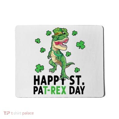Happy St Patrick's Day T Rex Mousepad
