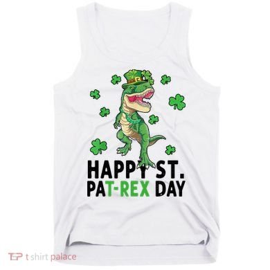 Happy St Patrick's Day T Rex Tank Top