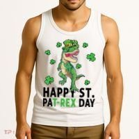 Happy St Patrick's Day T Rex Tank Top thumb 3