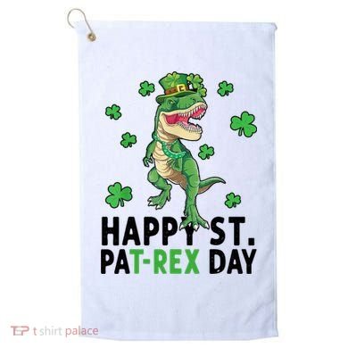 Happy St Patrick's Day T Rex Golf Towel