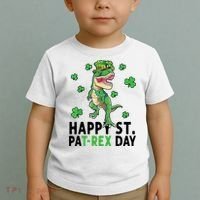 Happy St Patrick's Day T Rex Toddler T-Shirt thumb 2