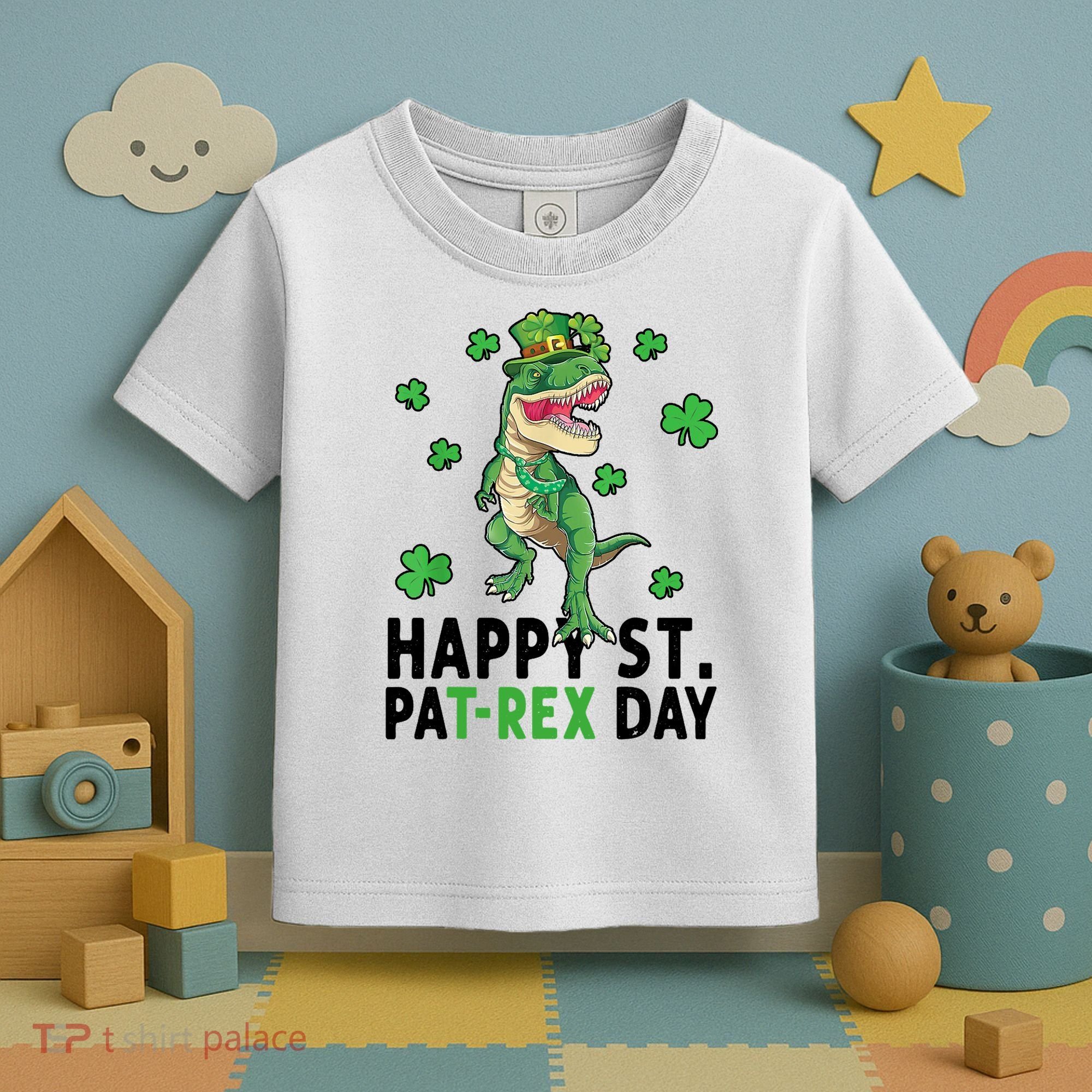 Happy St Patrick's Day T Rex Toddler T-Shirt