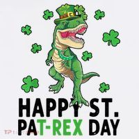 Happy St Patrick's Day T Rex Toddler T-Shirt thumb 4