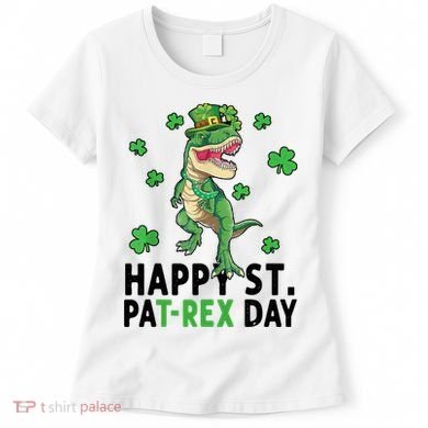 Happy St Patrick's Day T Rex Women's T-Shirt