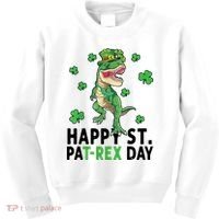 Happy St Patrick's Day T Rex Kids Sweatshirt thumb 0