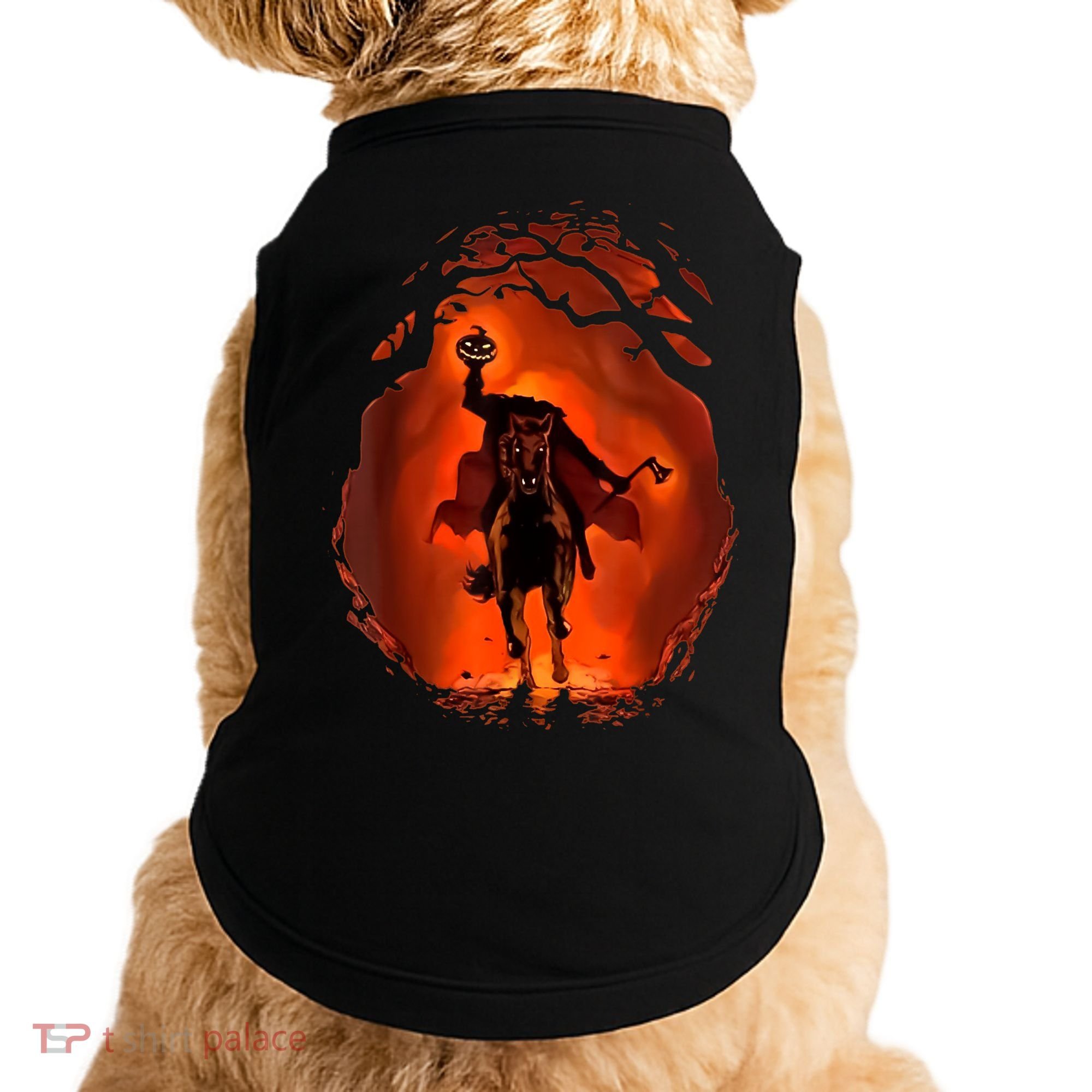 Halloween Scary Pumpkin Headless Horseman Doggie Tank