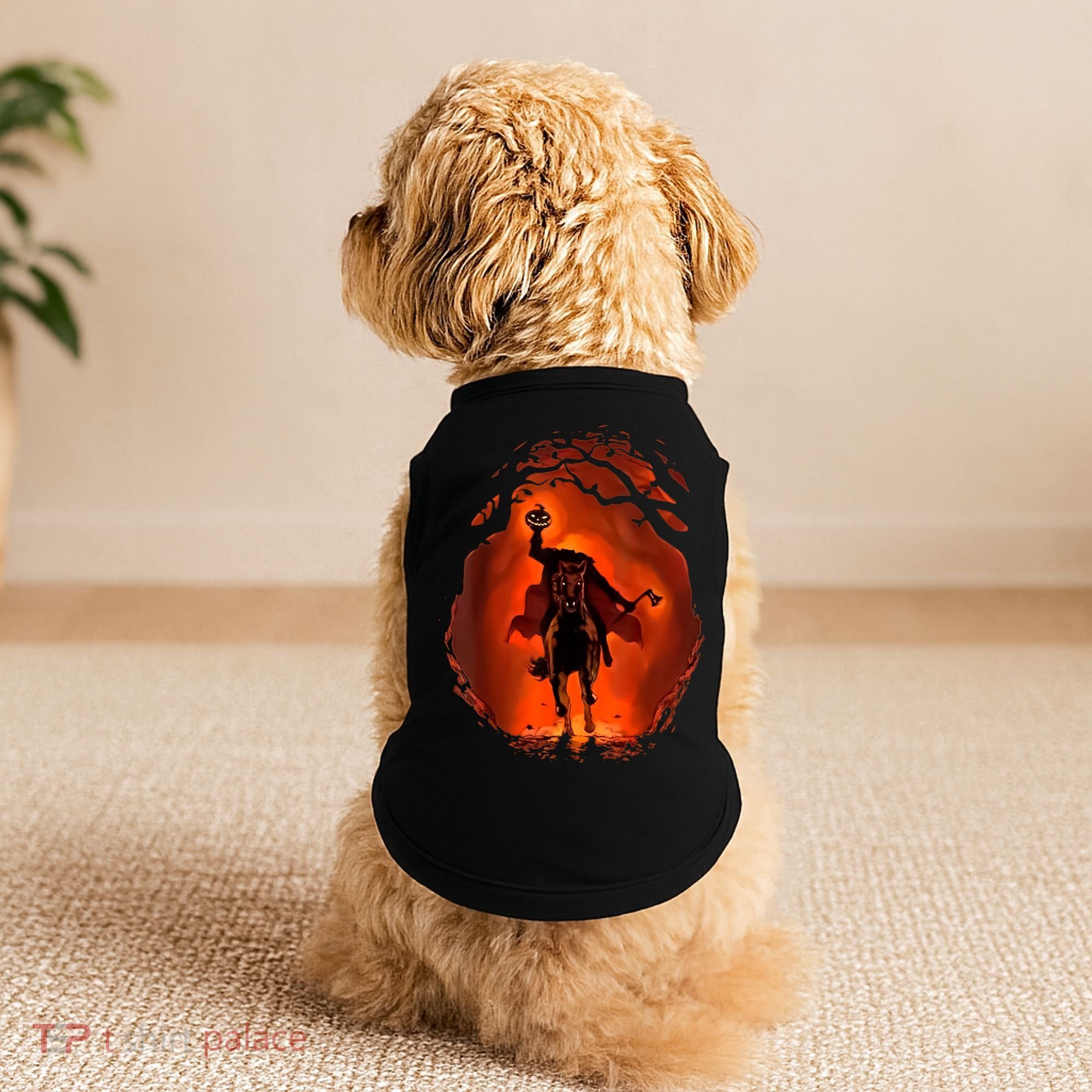 Halloween Scary Pumpkin Headless Horseman Doggie Tank