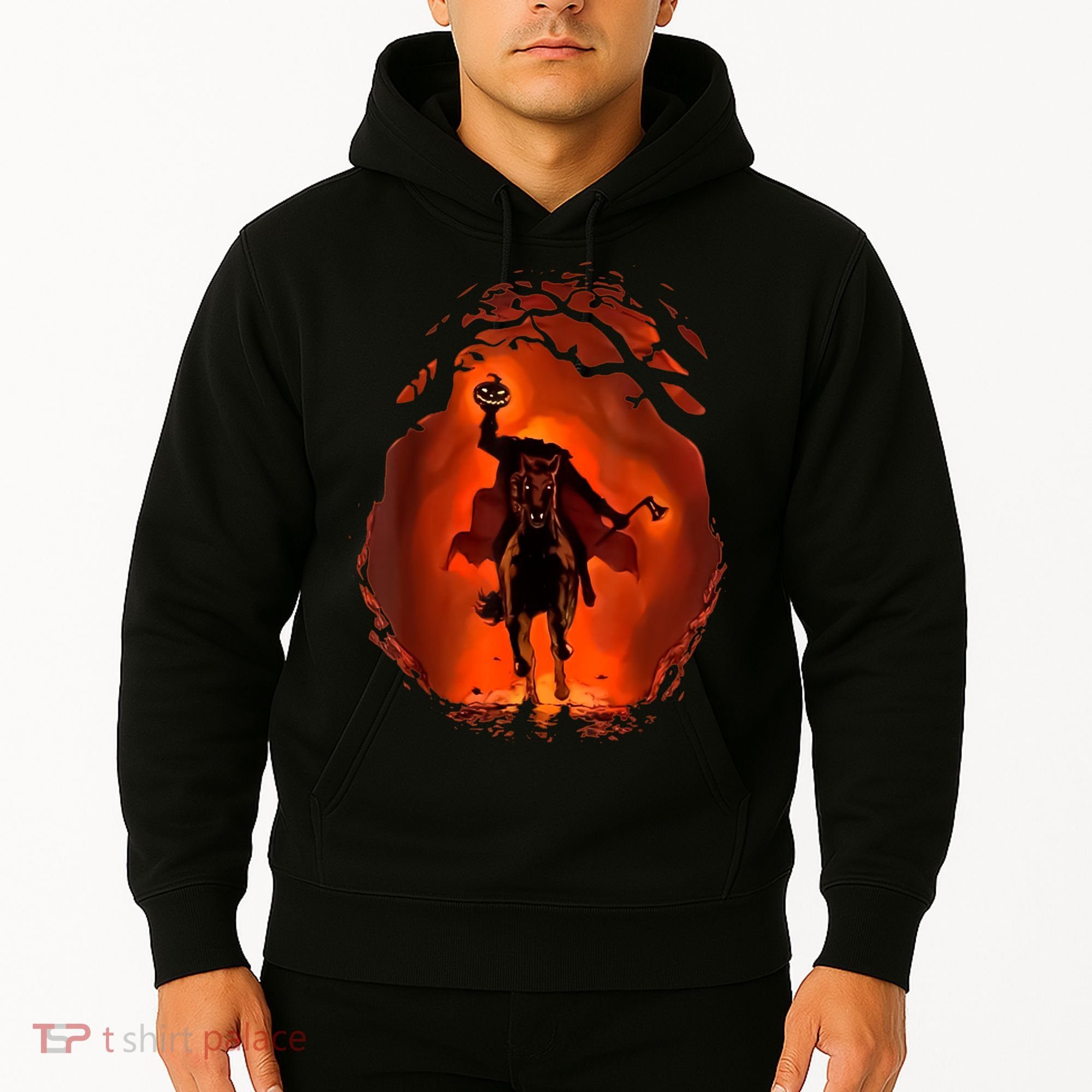 Halloween Scary Pumpkin Headless Horseman Hoodie