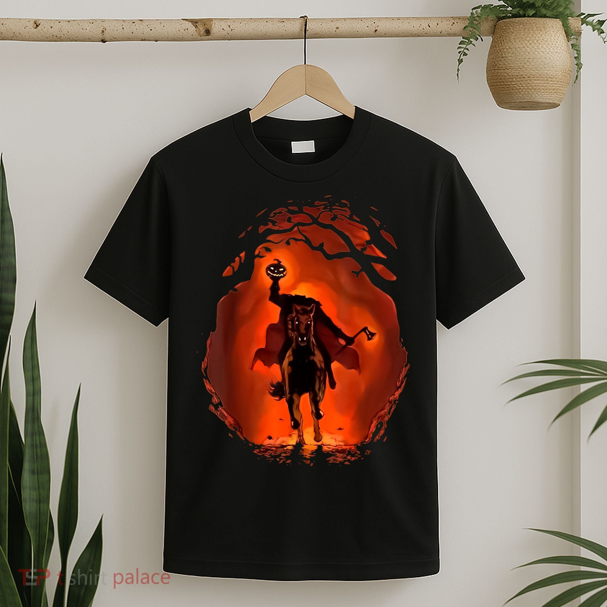 Halloween Scary Pumpkin Headless Horseman T-Shirt